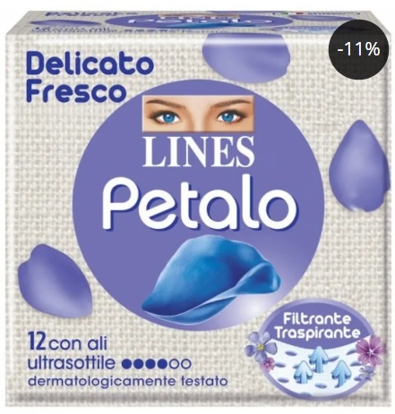 ASSORBENTI LINES PETALO 12 CON ALI